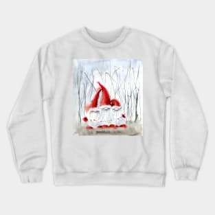 Holiday Gnomes Christmas Art Decor Crewneck Sweatshirt